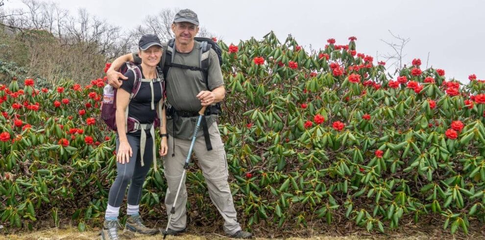 Makalu trek during spring