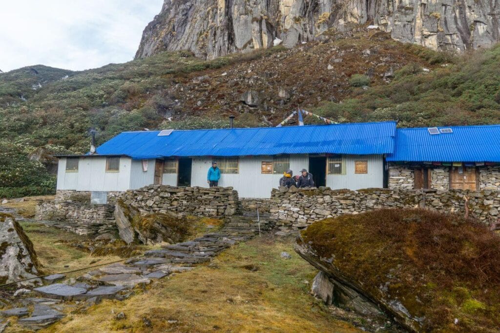 Tea house accommodation along the Makalu Base Camp Trek in eastern Nepal