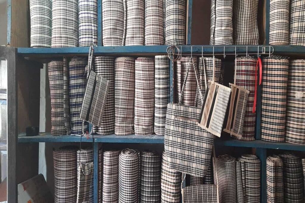 Allo fabric made from giant nettle fiber, an important material for study and research in Nepal