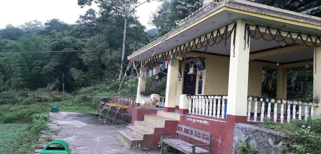 Char Dhara sacred spring and temple area visited during the Char Dhara Trek in eastern Nepal