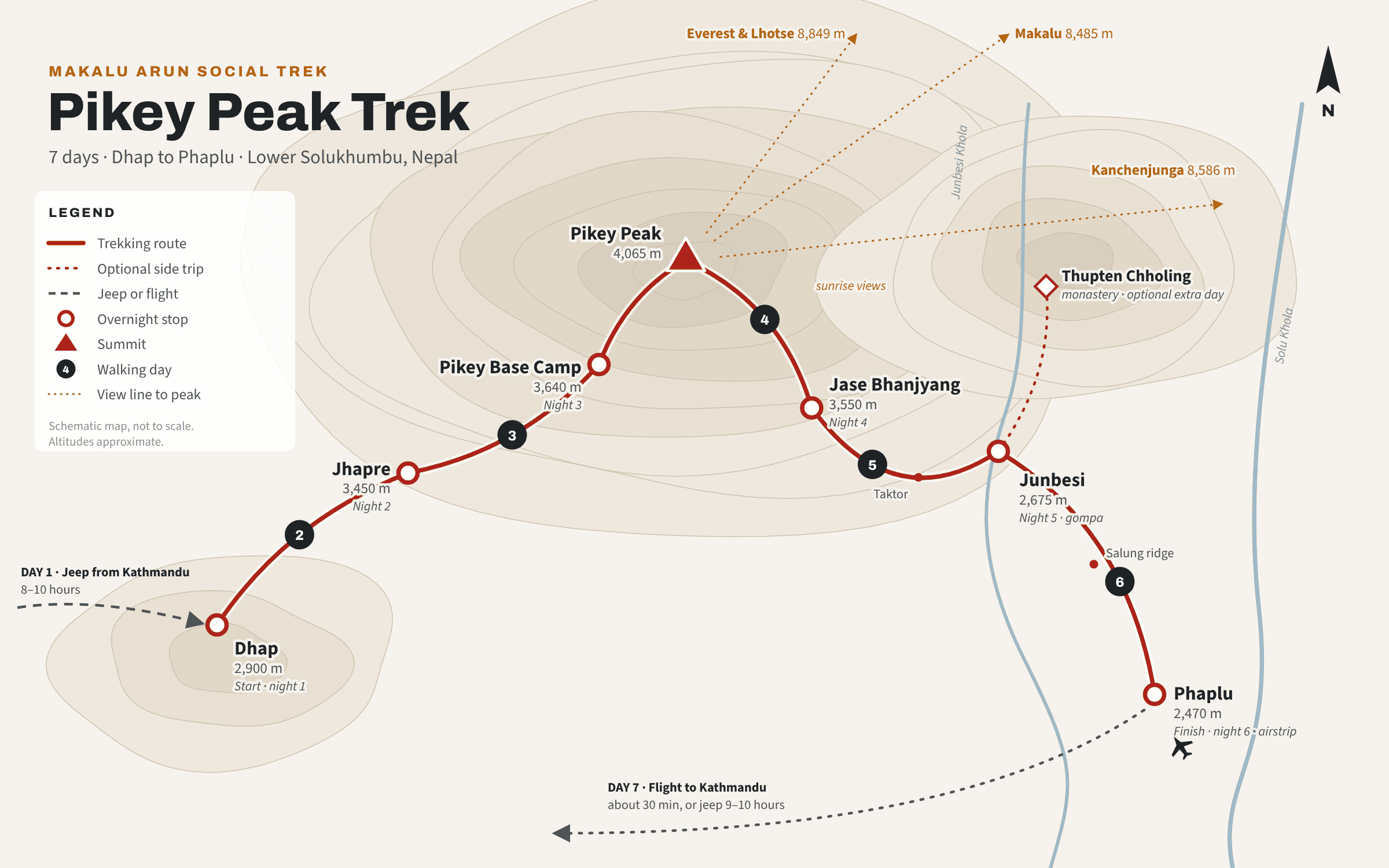 pikey peak trek map
