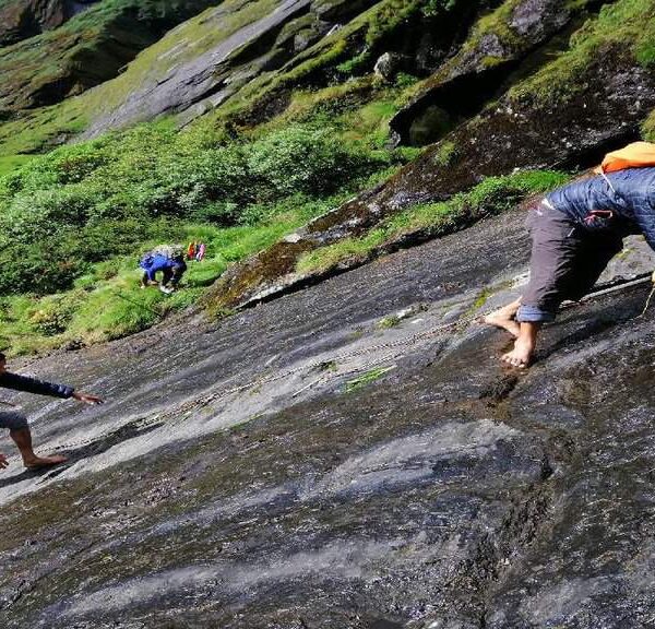 guest enjoying shiva dhara trek