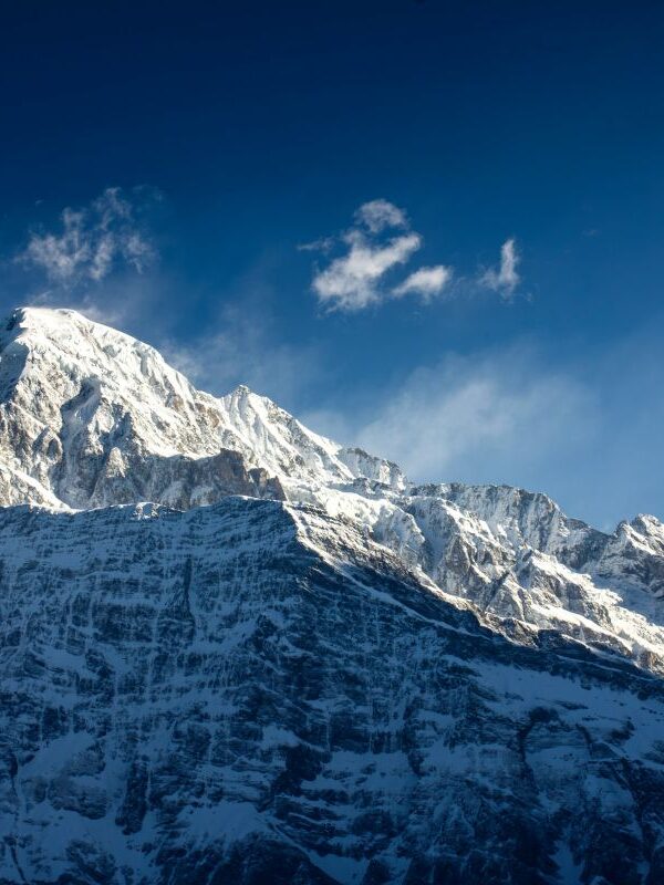 Annapurna South snow peaks from the Mardi Himal trail